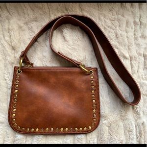 Anthropologie brown crossbody bag